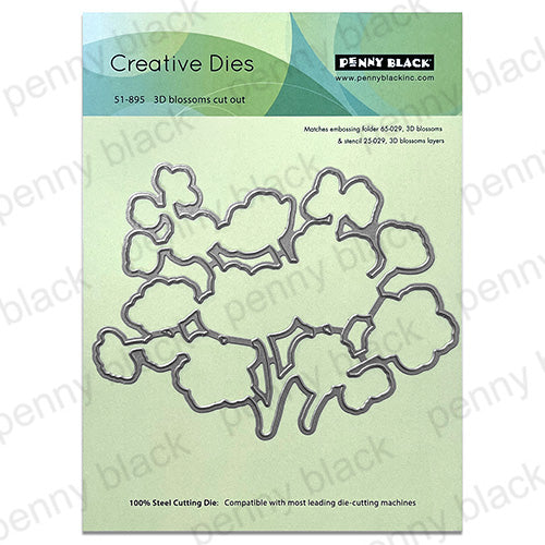 Penny Black Penny Black 3D Blossoms Embossing Folder Die and Stencil Set product image 2