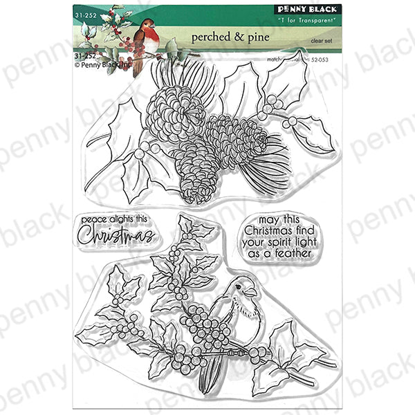 Penny Black Perched and Pine Clear Stamps 31-252