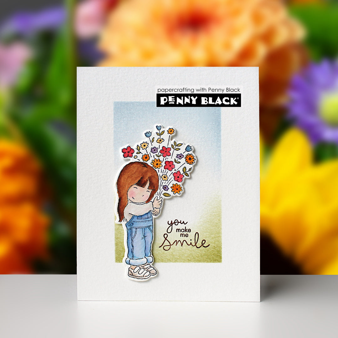 Penny Black Petals Clear Stamps 31-225 colorful flowers