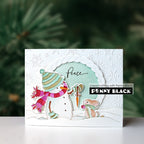 Penny Black Plaited Frames Thin Metal Creative Dies 51-919 snowman