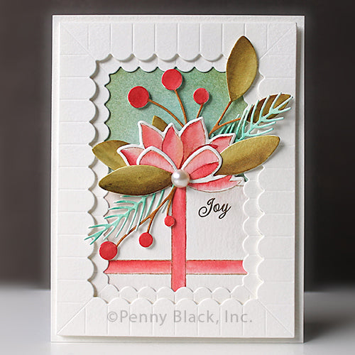 Penny Black Poinsettia Cut Outs Coordinating Dies 51-869 joy