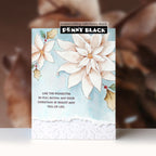 Penny Black Poinsettia Wishes Clear Stamps 31-245 white poinsettia card