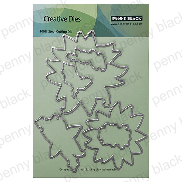Penny Black Poinsettia Wishes Cut Out Coordinating Dies 52-046