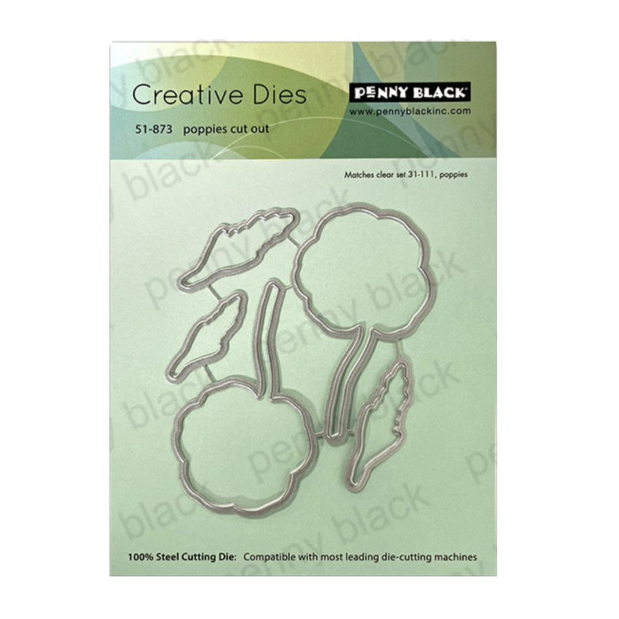 Penny Black Poppies Clear Stamp and Die Set image 2