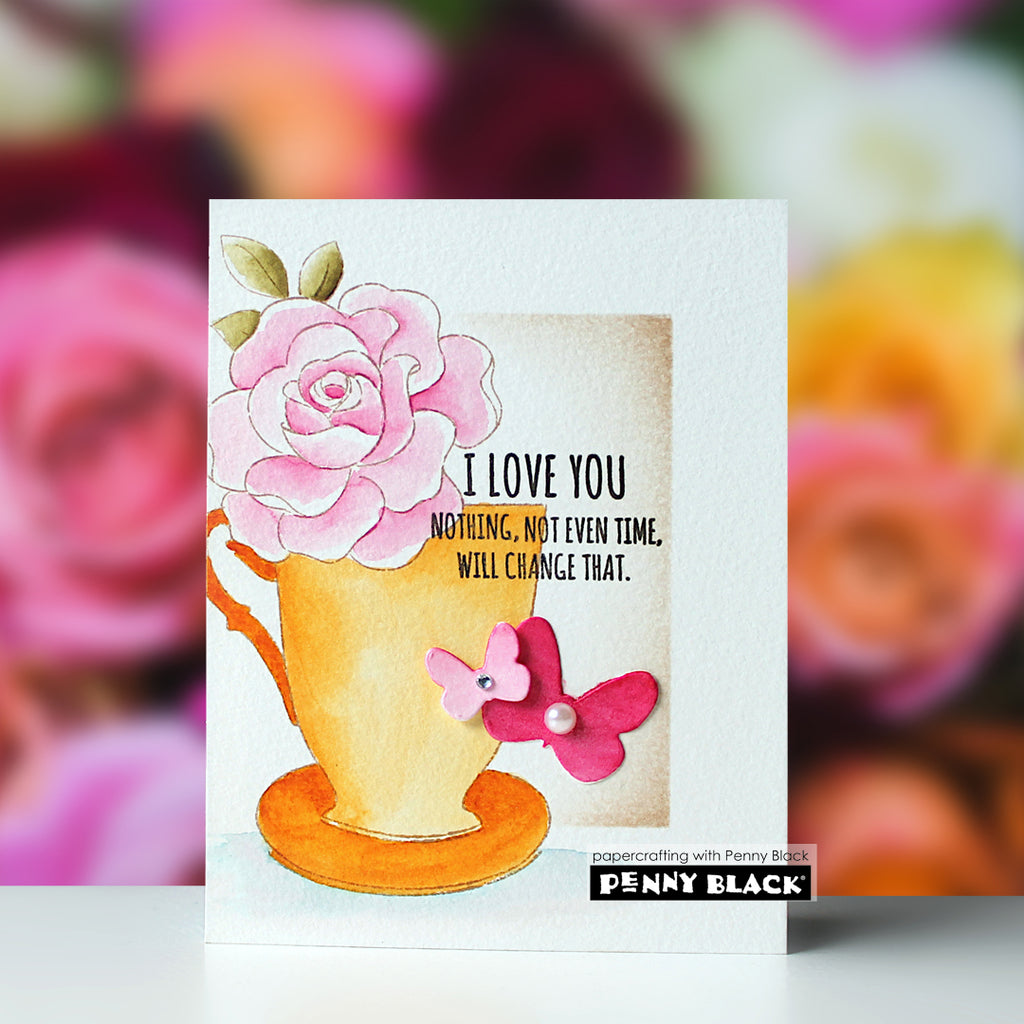 Penny Black Positivi-Tea Clear Stamps 31-116 love you