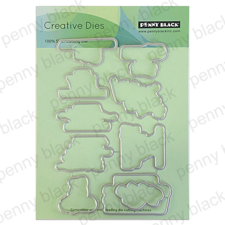 Penny Black Positivity Cut Out Coordinating Dies 52-015