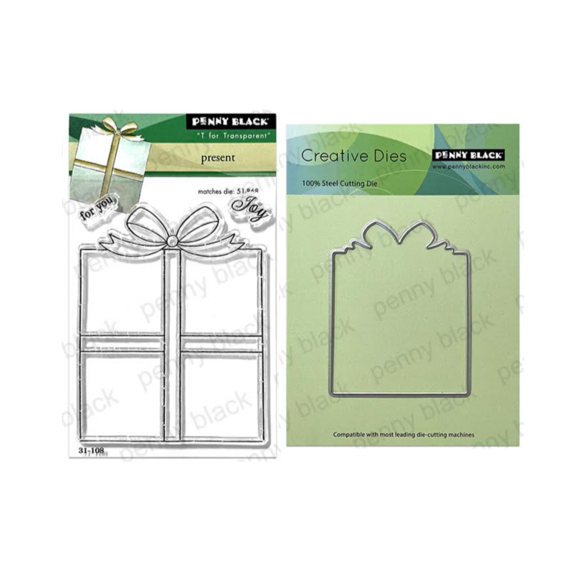 Penny Black Present Clear Stamp and Die Set