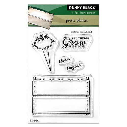 Penny Black Pretty Planter Clear Stamp and Die Set product image 1
