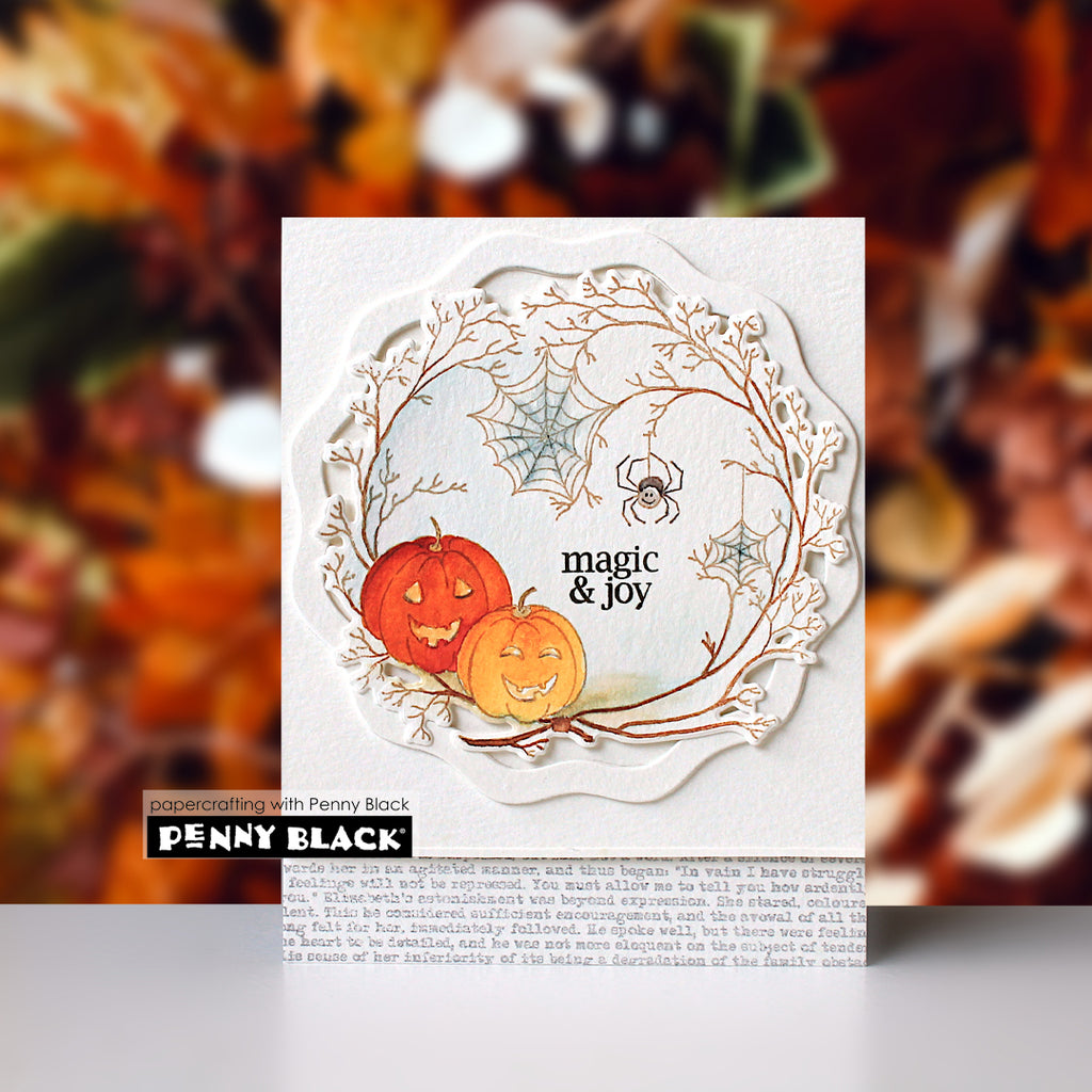 Penny Black Pumpkin Pals Clear Stamp and Die Set magic