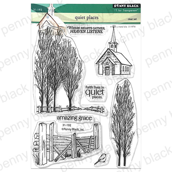 Penny Black Quiet Places Clear Stamp and Die Set product image 1