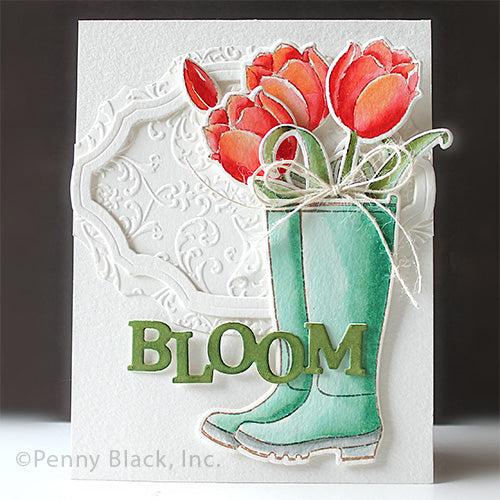 Penny Black Rain Or Shine Cut Out Dies 51-858 tulips