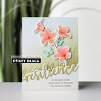 Penny Black Resilience Edger Dies 52-010 pink flowers