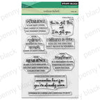 Penny Black Resilient Beliefs Clear Stamp and Die Set image 1