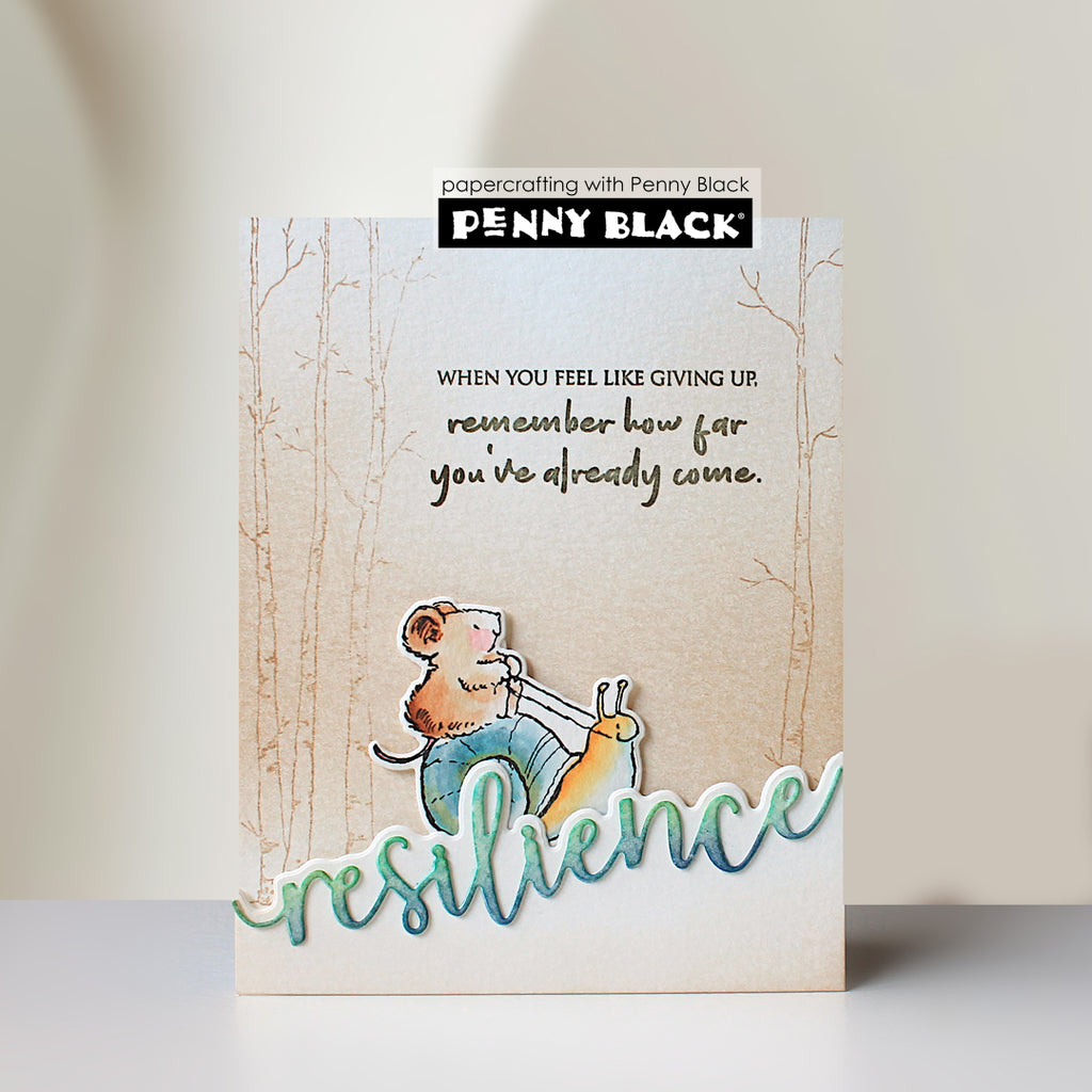 Penny Black Resilient Clear Stamps 31-237 mouse on a snail
