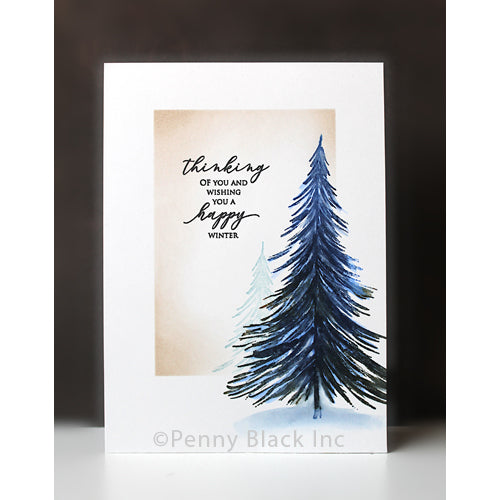 Penny Black Rising Cling Stamp 40-945 blue spruce