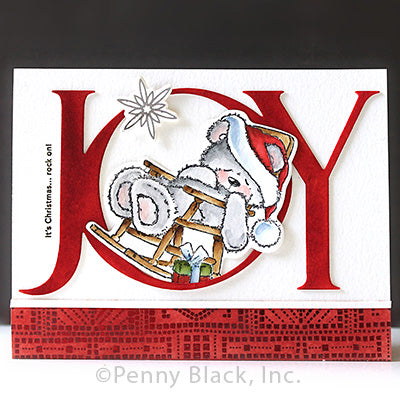 Penny Black Rock On Clear Stamp and Die Set