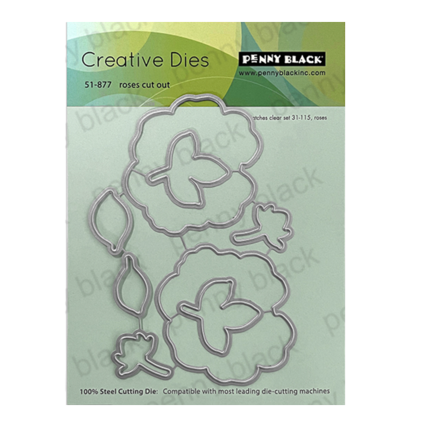 Penny Black Roses Clear Stamp and Die Set image 2