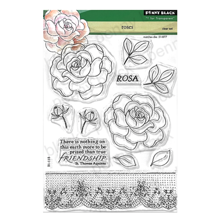 Penny Black Roses Clear Stamps 31-115