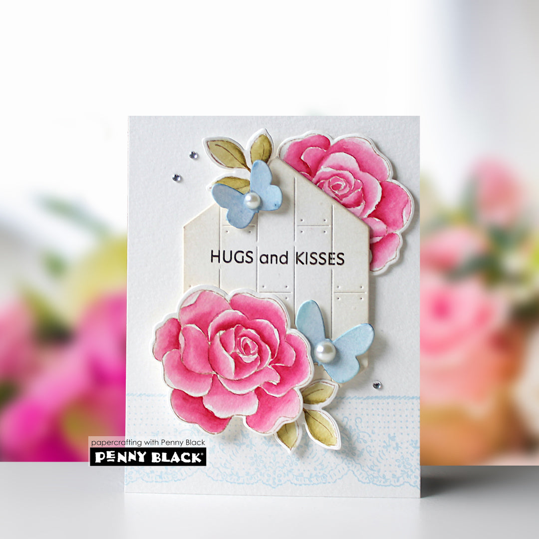 Penny Black Roses Cut Out Dies 51-877  hugs