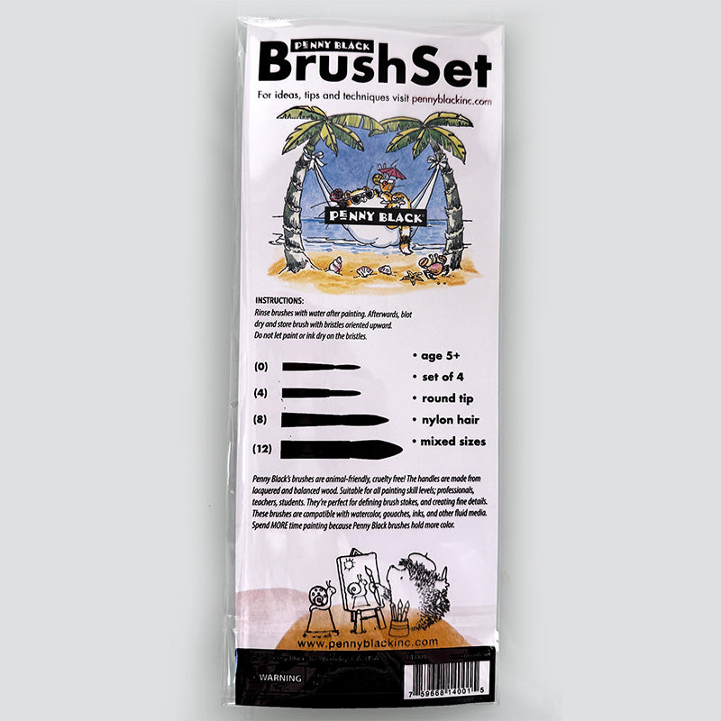Penny Black Round Brush Set 14-001 back