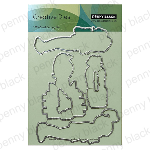 Penny Black Sending Smiles Clear Stamp and Die Set image 2