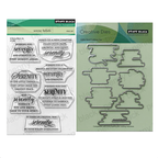 Penny Black Serene Beliefs Clear Stamp and Die Set