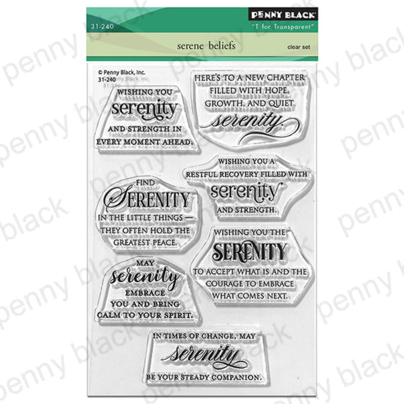 Penny Black Serene Beliefs Clear Stamps 31-240