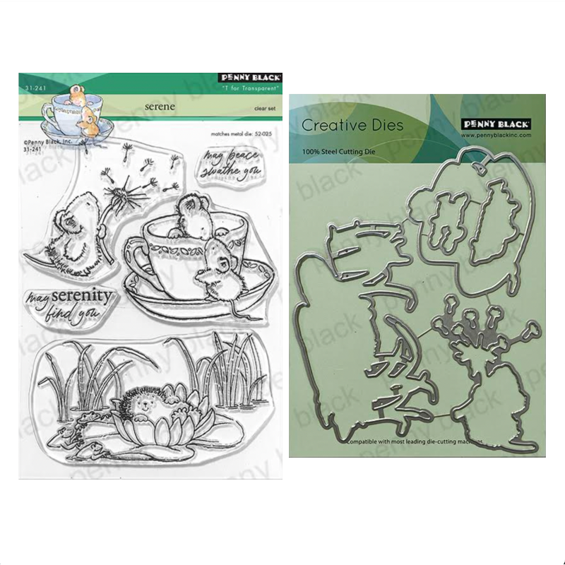 Penny Black Serene Clear Stamp and Die Set