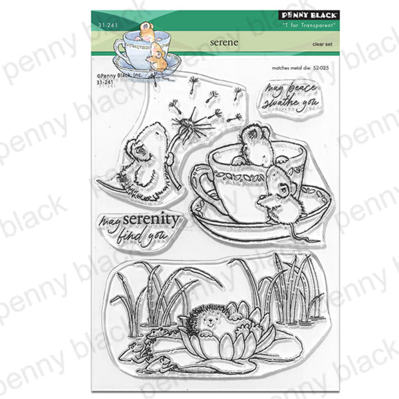 Penny Black Serene Clear Stamp and Die Set image 1
