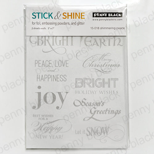 Penny Black Shimmering Peace Stick and Shine Sheets 15-018