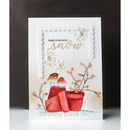 Penny Black Snow Builder Clear Stamps 31-070 flower pots