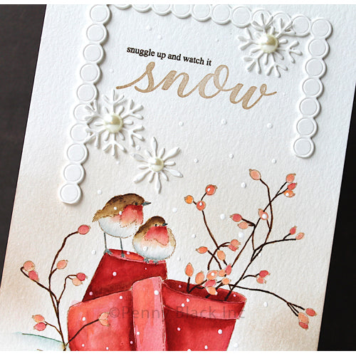 Penny Black Snow Builder Clear Stamps 31-070 red