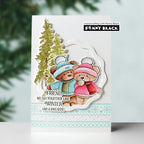 Penny Black Snow Day Clear Stamp and Cut Out Die Set friend
