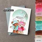 Penny Black Snow Day Clear Stamp and Cut Out Die Set snowflakes