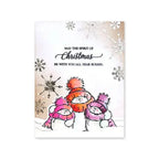 Penny Black Snow Family Cut Out Thin Metal Dies 51-395 christmas card