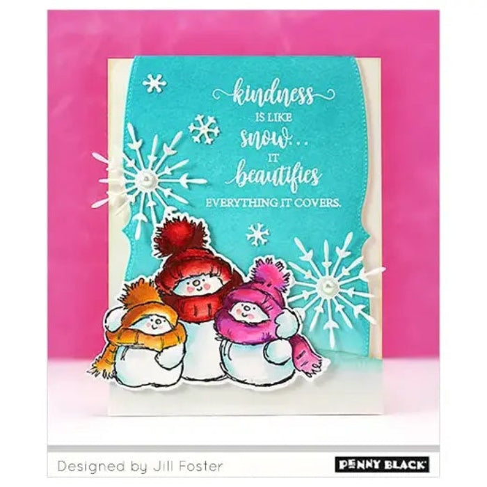 Penny Black Snow Family Cut Out Thin Metal Dies 51-395 snowflakes card