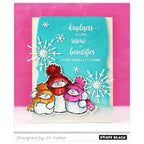 Penny Black Snow Family Cut Out Thin Metal Dies 51-395 snowflakes card