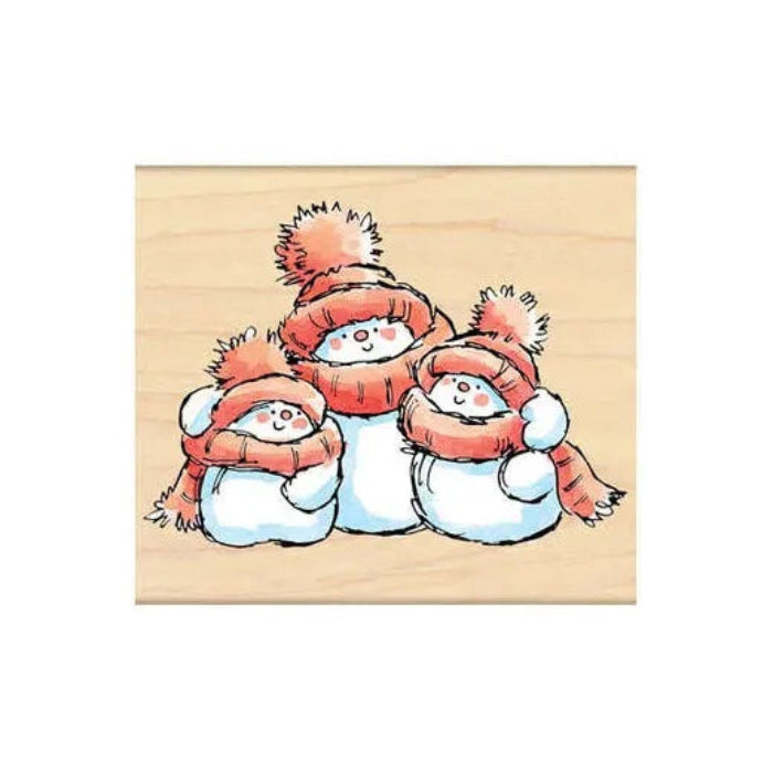 Penny Black Snow Family Mounted Rubber Stamp and Die Set product image 1