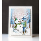 Penny Black Snowy Greetings Clear Stamps 31-081 snowman