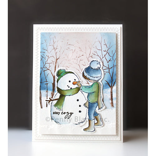 Penny Black Snowy Greetings Clear Stamps 31-081 snowman