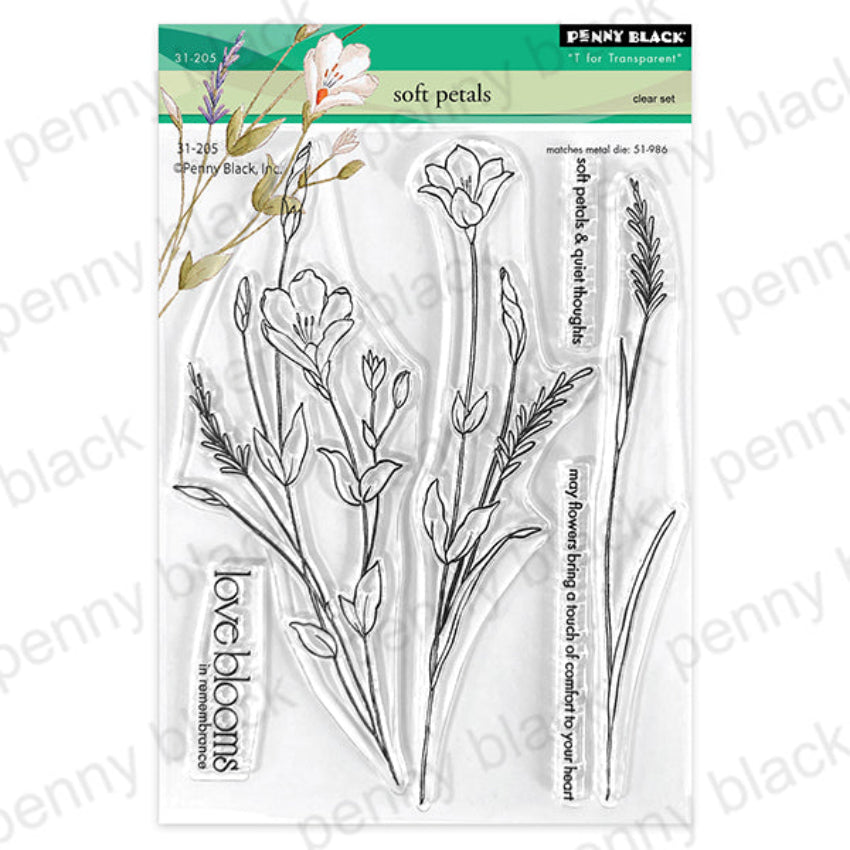 Penny Black Soft Petals Clear Stamps 31-205