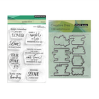 Penny Black Sparkle of Love Clear Stamp and Die Set