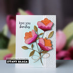 Penny Black Sparkle of Love Clear Stamp and Die Set flowers