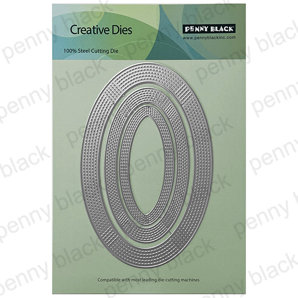Penny Black Stitched Ellipse Frame Dies 52-036