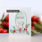 Penny Black Stitched Ellipse Frame Dies 52-036 christmas cheer card