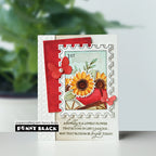 Penny Black Sunflowers Clear Stamp and Die Set butterflies