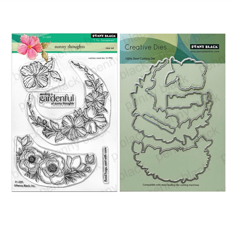 Penny Black Sunny Thoughts Clear Stamp and Die Set
