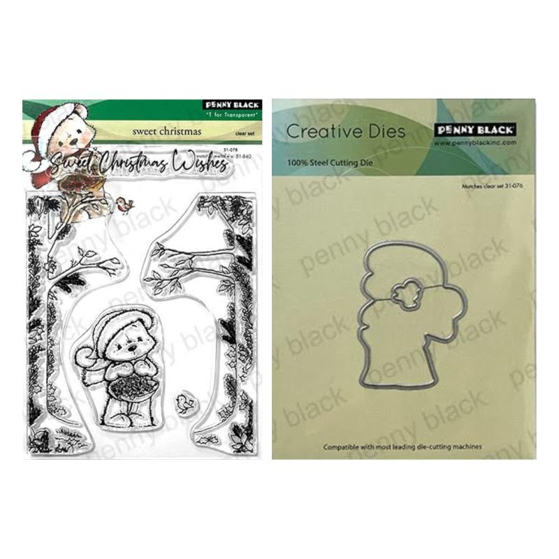 Penny Black Sweet Christmas Clear Stamp and Die Set