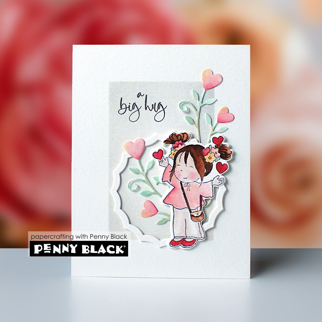 Penny Black Sweet Rose Cut Out Dies 51-968 big hug