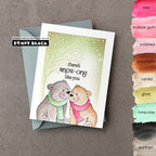 Penny Black The Snuggle Clear Stamp and Cut Out Die Set love